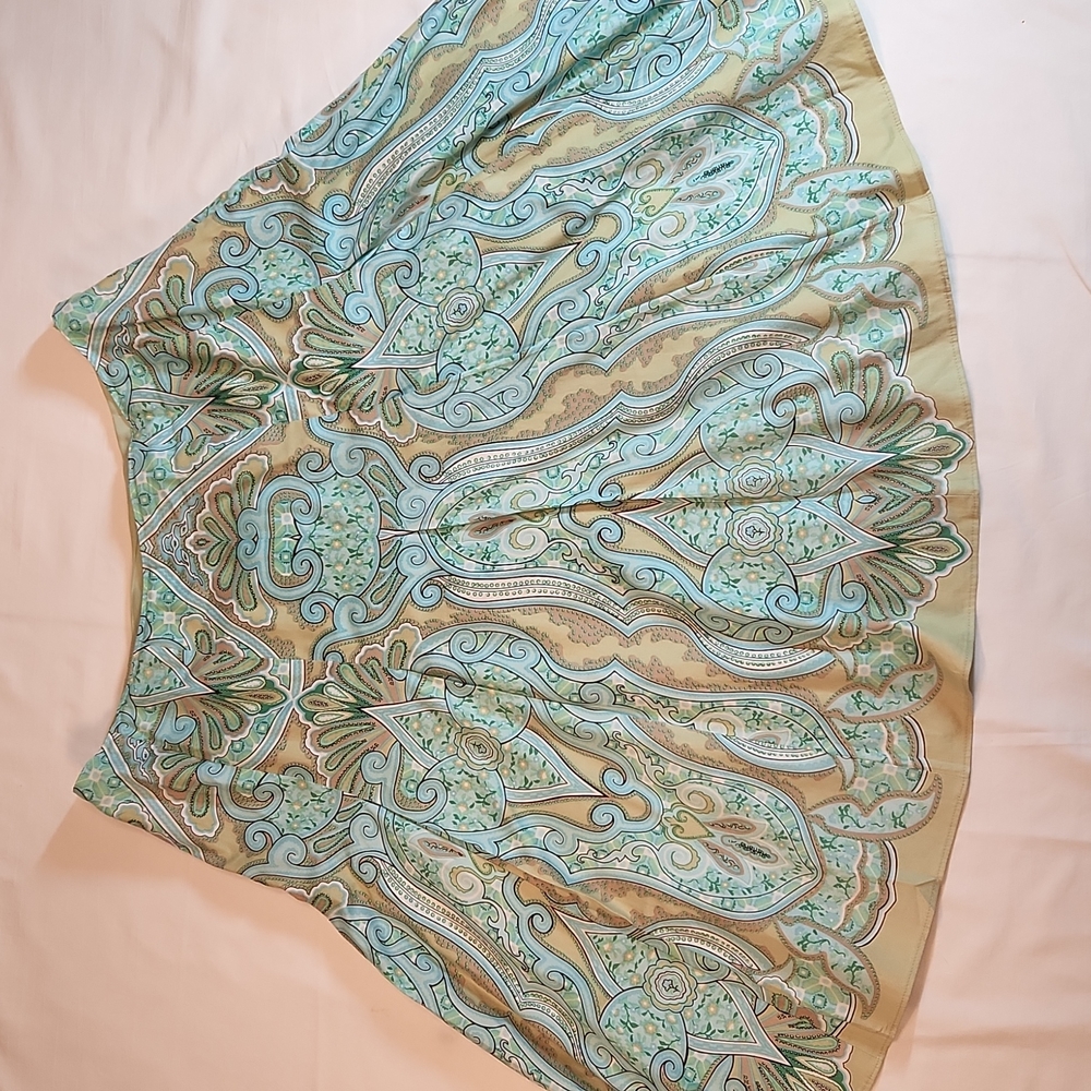 Talbots aline skirt, pleated, paisley,  size 10P